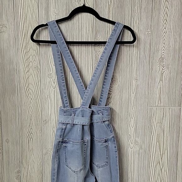 Fashion Nova Jean Overalls Womens Size 1 Waist 25 NWT - Picture 6 of 15
